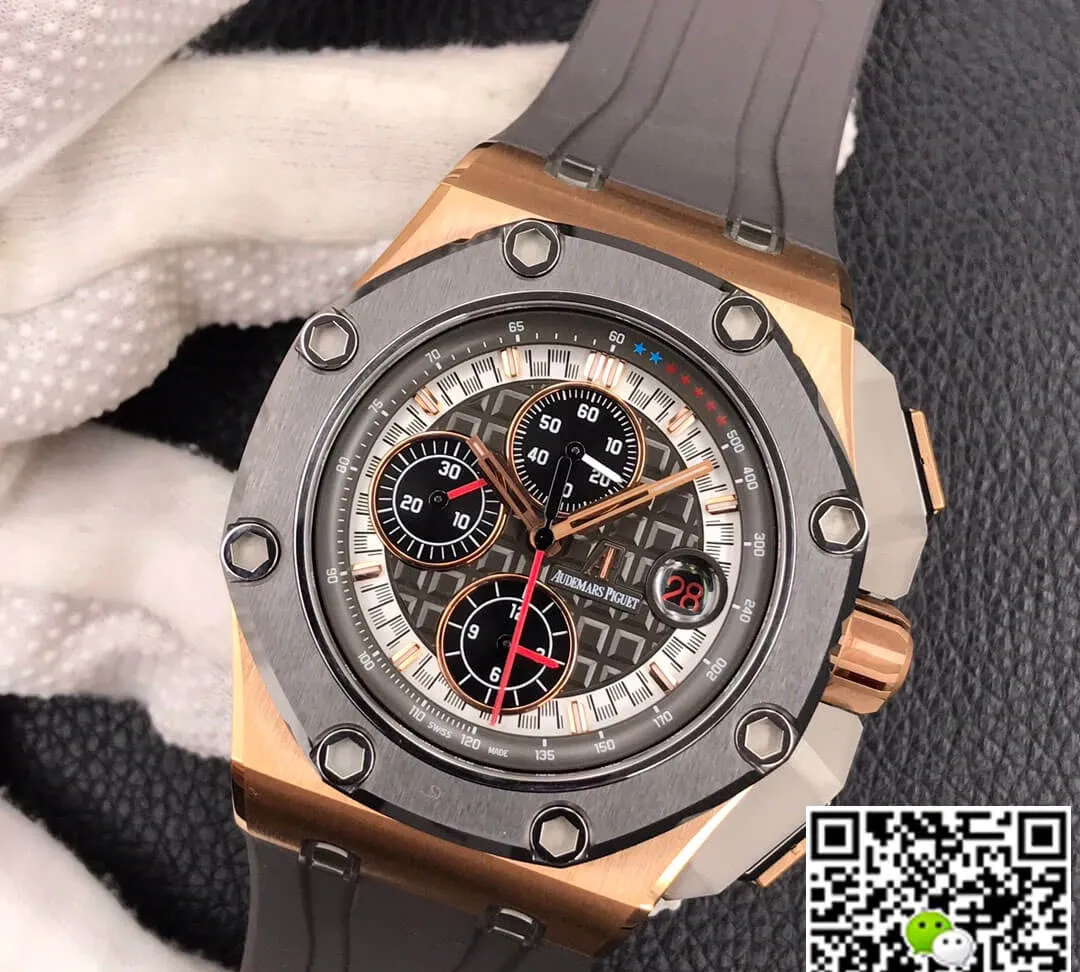 Audemars Piguet Royal Oak Offshore 26568OM.OO.A004CA.01 JF Factory 1:1 Best Edition Replica Watch Brown Strap